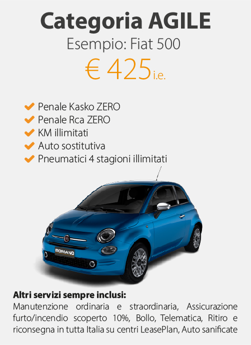 noleggio auto fiat 500