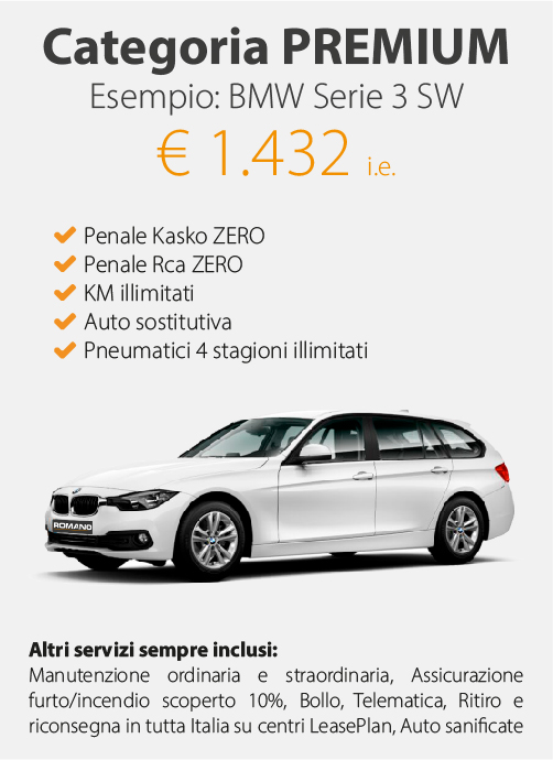 noleggio breve termine bmw serie 3 sw - categoria premium